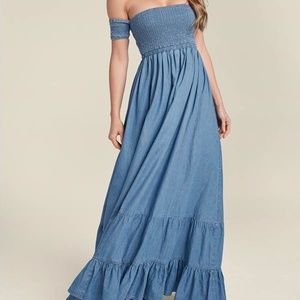 VENUS Denim Off-the-shoulder Maxi Dress size 2X